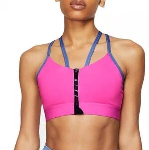 Nike Zipup Pink & Blue Strappy Sports Bra